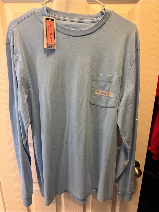 Vineyard Vines Other - Vineyard Vines Men’s Long-Sleeve Pocket Tee in Sky Blue